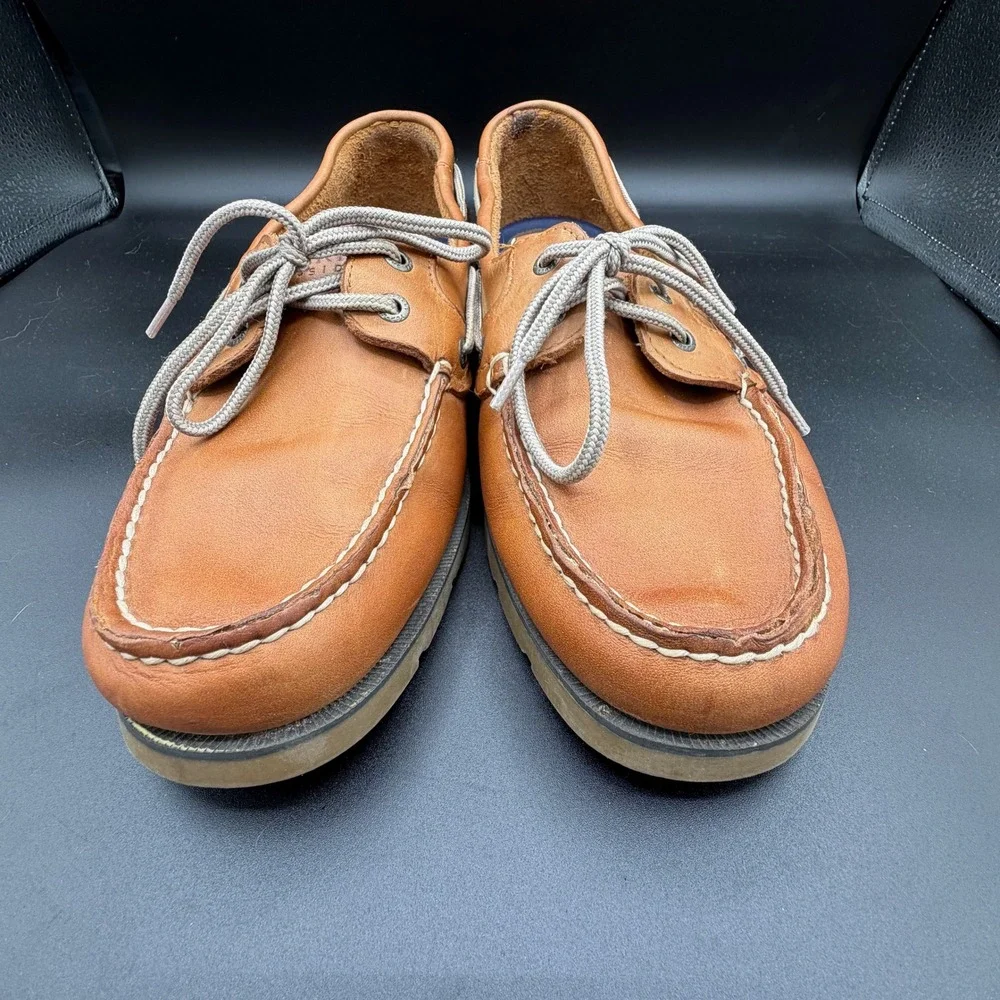 Sperry Top-Sider Mens 10.5 M Authentic Original Leather Boat Shoes Tan 0777894